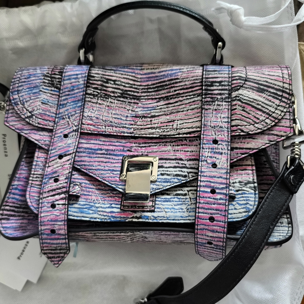 PROENZA SCHOULER Tiny PS1 Lux Satchel Limited Edition Multicolor Leather - Picture 9 of 15
